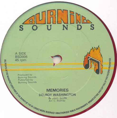 Delroy Washington & Ranking Jah Son / Everard Thompson And Ranking Superstar : Memories / Rasta Roots (12", Red)