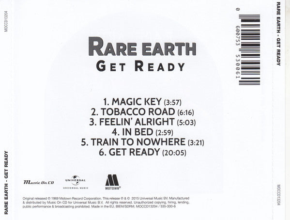 Rare Earth : Get Ready (CD, Album, RE)