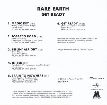 Rare Earth : Get Ready (CD, Album, RE)