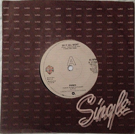 Prince : Do It All Night (7", Single)
