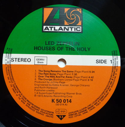 Led Zeppelin : Houses Of The Holy (LP, Album, RE, Gat)