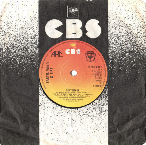 Earth, Wind & Fire : September (7", Single)