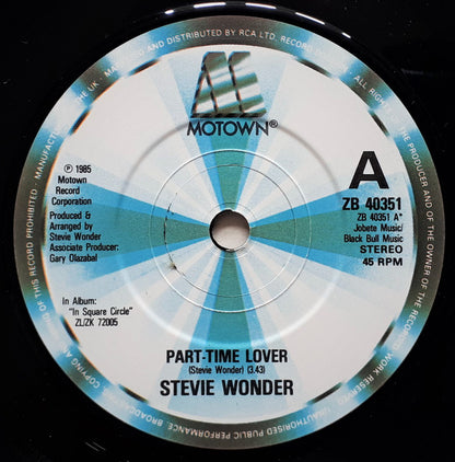 Stevie Wonder : Part-Time Lover (7", Single)