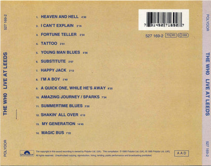 The Who : Live At Leeds (CD, Album, RE, RM, 25t)