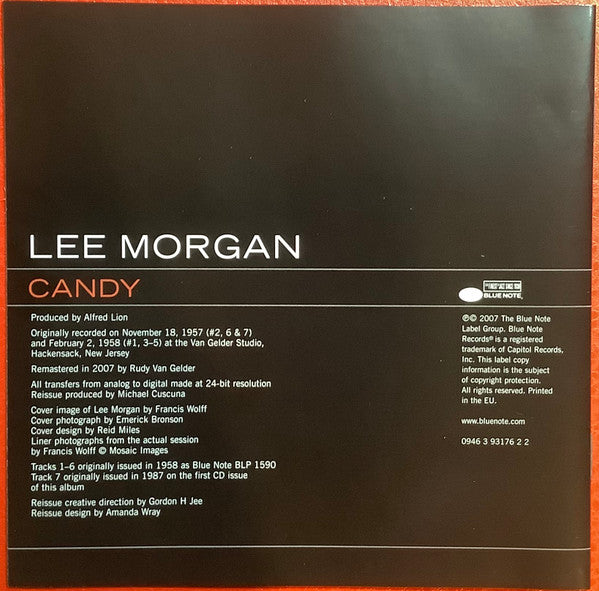 Lee Morgan : Candy (CD, Album, RE, RM, Med)