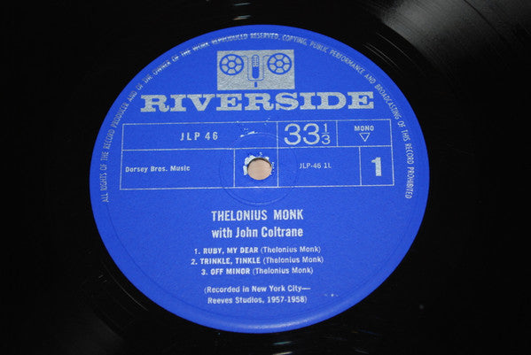 Thelonious Monk With John Coltrane : Thelonious Monk With John Coltrane (LP, Album, Mono)