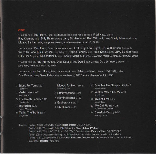 Paul Horn : Plenty Of Horn (2xCD, Comp, RE)