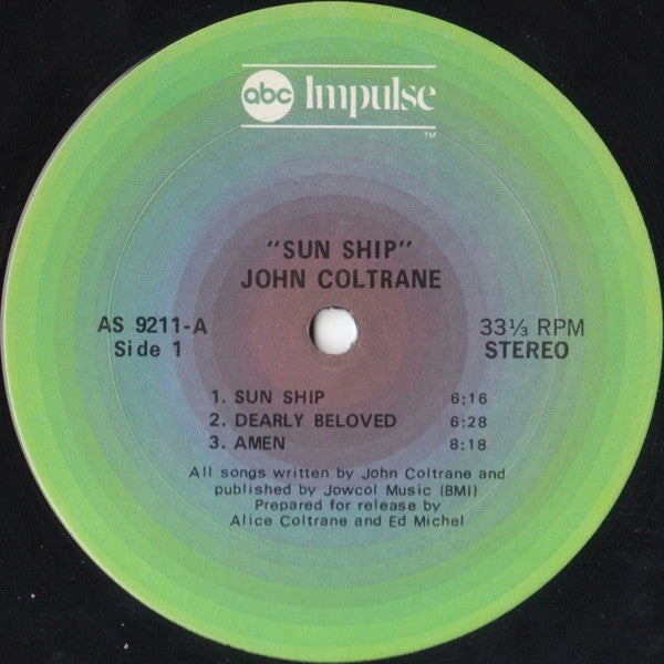 John Coltrane : Sun Ship (LP, Album, RE)