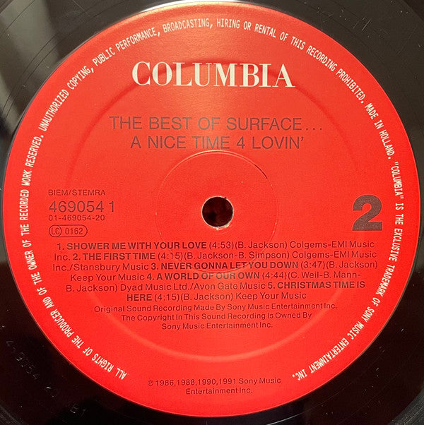 Surface : The Best Of....A Nice Time 4 Lovin' (LP, Comp)