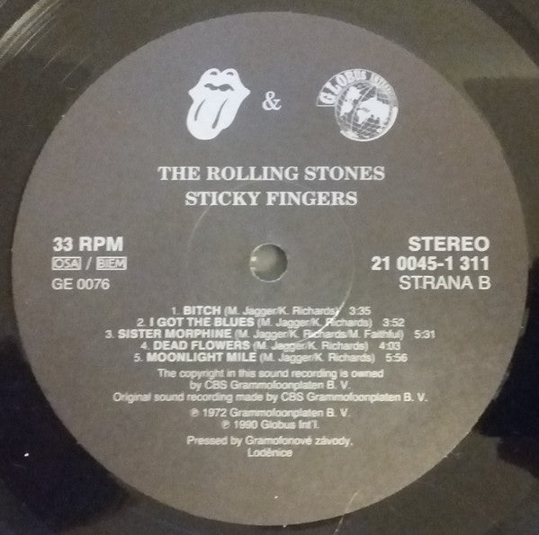 The Rolling Stones : Sticky Fingers (LP, Album, RE)