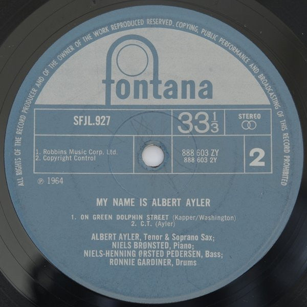 Albert Ayler : My Name Is Albert Ayler (LP, Album, RE)