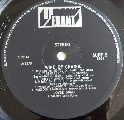 Joyce Bond And The Color Supplement : Wind Of Change (LP, Album)