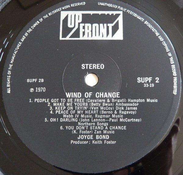 Joyce Bond And The Color Supplement : Wind Of Change (LP, Album)