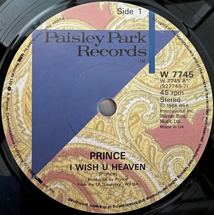 Prince : I Wish U Heaven (7", Single, Orl)
