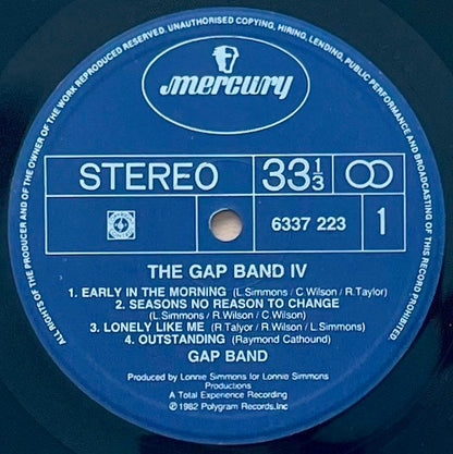 The Gap Band : Gap Band IV (LP, Album)