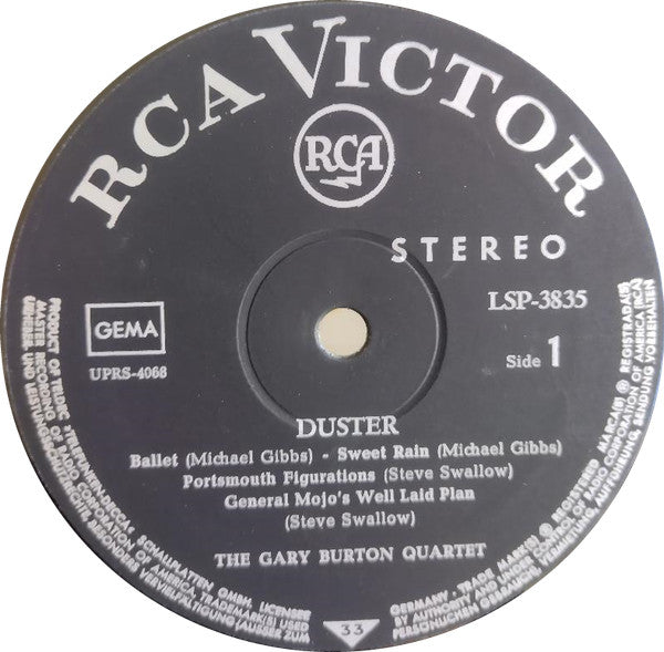 Gary Burton Quartet : Duster (LP, Album)