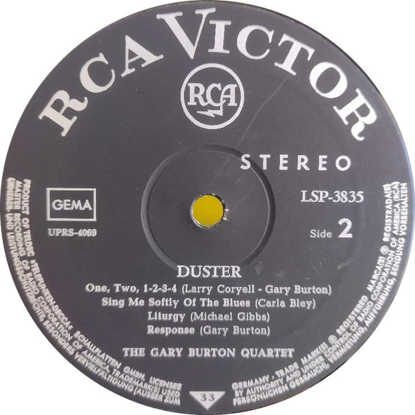 Gary Burton Quartet : Duster (LP, Album)