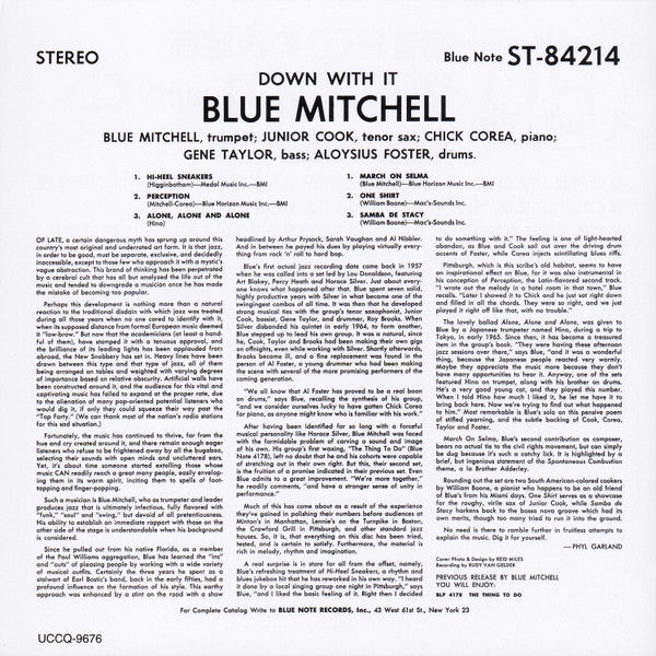 The Blue Mitchell Quintet : Down With It! (CD, Album, Ltd, RE, RM, UHQ)