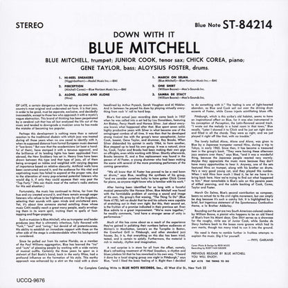 The Blue Mitchell Quintet : Down With It! (CD, Album, Ltd, RE, RM, UHQ)