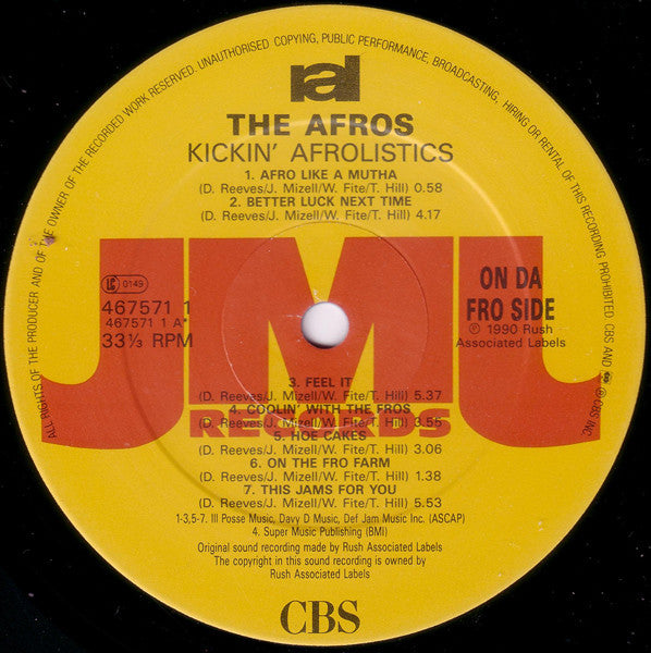 The Afros : Kickin' Afrolistics (LP, Album)