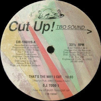 D.J. Todd 1* : That's The Way I Cut (12")