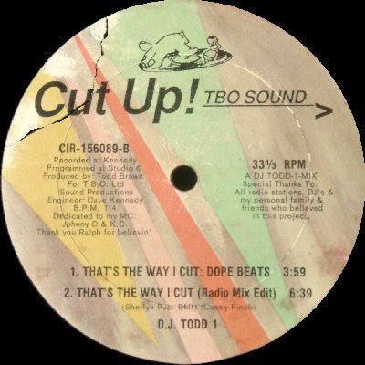 D.J. Todd 1* : That's The Way I Cut (12")