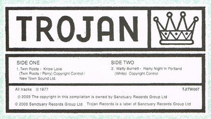 Twin Roots / Watty Burnett : Know Love / Rainy Night In Portland (12", RE)