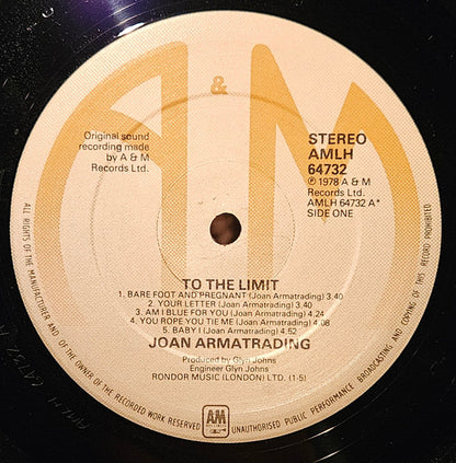 Joan Armatrading : To The Limit (LP, Album)