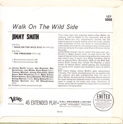 Jimmy Smith : Plays "Walk On The Wild Side" And "The Preacher" (7", EP)