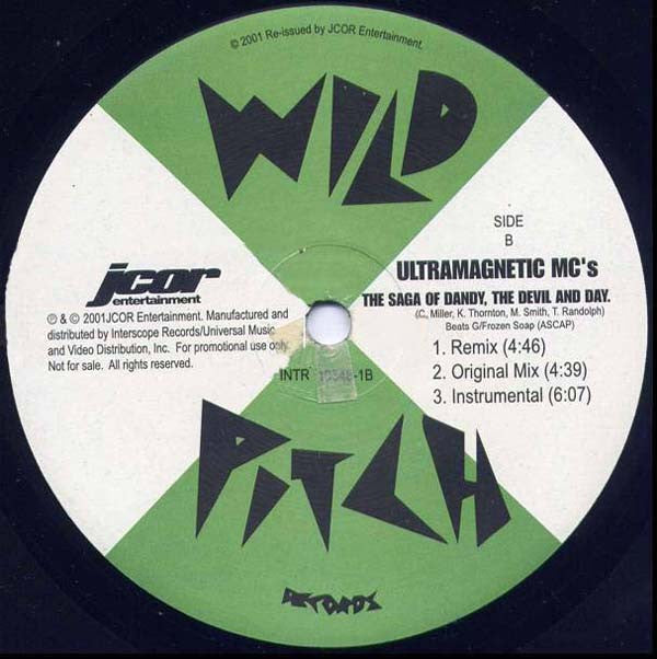 Ultramagnetic MC's : Raise It Up / The Saga Of Dandy, The Devil And Day (12", Promo, RE)