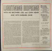 Lightning Hopkins* : Lightning Hopkins With His Brothers Joel And John Henry And With Barbara Dane (LP)