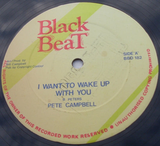 Pete Campbell : I Want To Wake Up With You (12", Single)