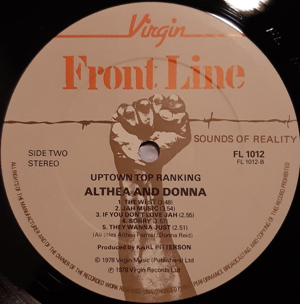Althea & Donna : Uptown Top Ranking (LP, Album)
