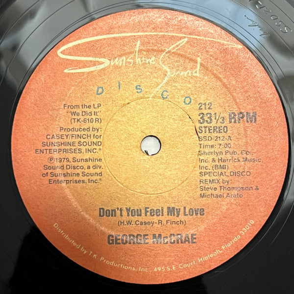George McCrae : Don't You Feel My Love (12")