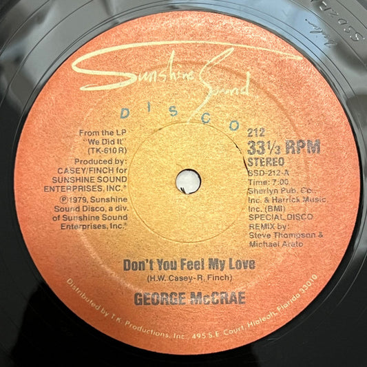 George McCrae : Don't You Feel My Love (12")