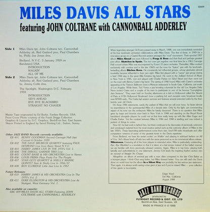 Miles Davis All Stars Featuring John Coltrane With Cannonball Adderley : Miles Davis All Stars Featuring John Coltrane With Cannonball Adderley (LP)