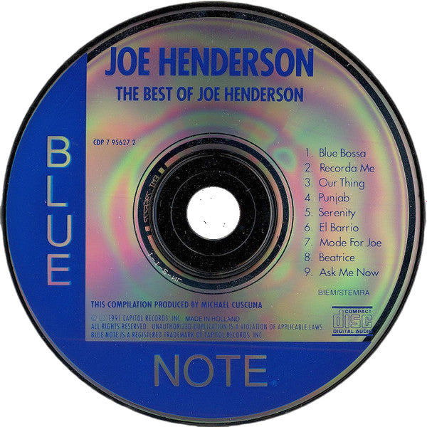 Joe Henderson : The Best Of Joe Henderson (CD, Comp)