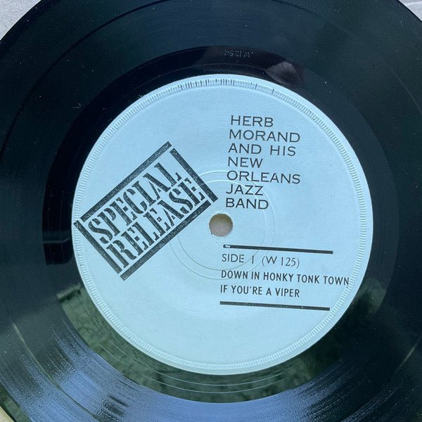 Herb Morand And His New Orleans Jazz Band : Down In Honky Tonk Town  (7", EP, Mono)