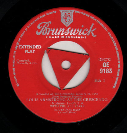 Louis Armstrong : Greg Norman Presents Louis Armstrong At The Crescendo Volume 1 Part 4 (7", EP)