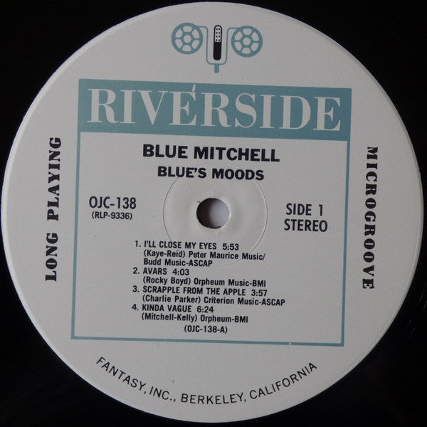 Blue Mitchell : Blue's Moods (LP, Album, RE)