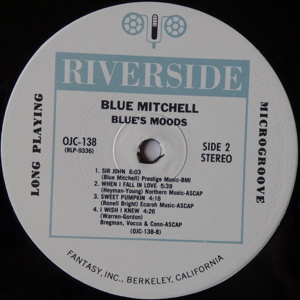 Blue Mitchell : Blue's Moods (LP, Album, RE)