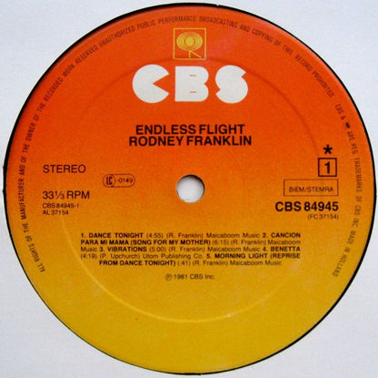 Rodney Franklin : Endless Flight (LP, Album)