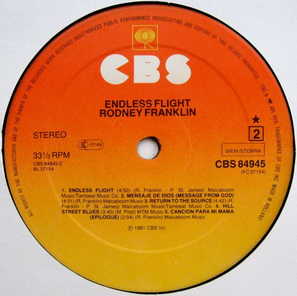 Rodney Franklin : Endless Flight (LP, Album)