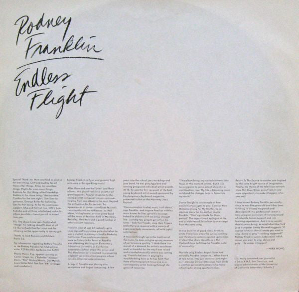 Rodney Franklin : Endless Flight (LP, Album)