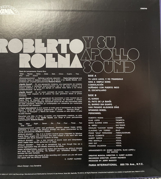 Roberto Roena Y Su Apollo Sound : Roberto Roena Y Su Apollo Sound (LP, Album, RE, 180)
