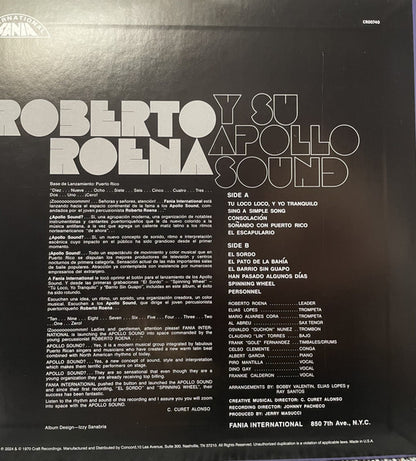 Roberto Roena Y Su Apollo Sound : Roberto Roena Y Su Apollo Sound (LP, Album, RE, 180)