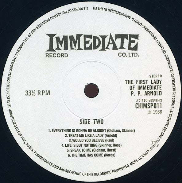 P.P. Arnold : The First Lady Of Immediate (LP, Album, RE)