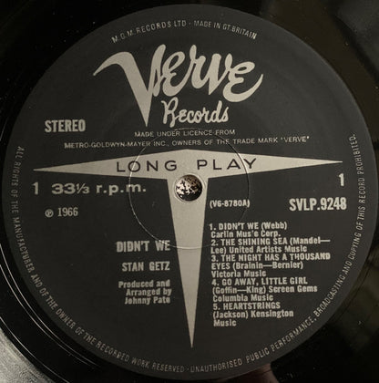 Stan Getz : Didn't We (LP, Album)