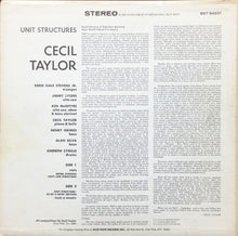 Cecil Taylor : Unit Structures (LP, Album, RE)