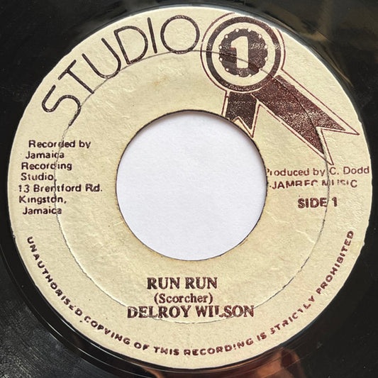 Delroy Wilson : Run Run (7", Single)
